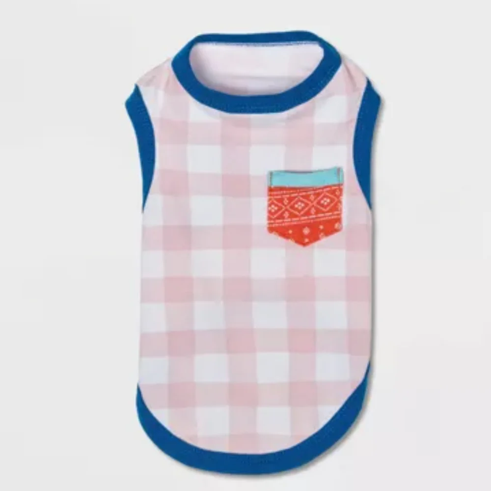 NWT BOOTS & BARKLEY Gingham Dog and Cat Pet Tank Shirt Size XXS-XS